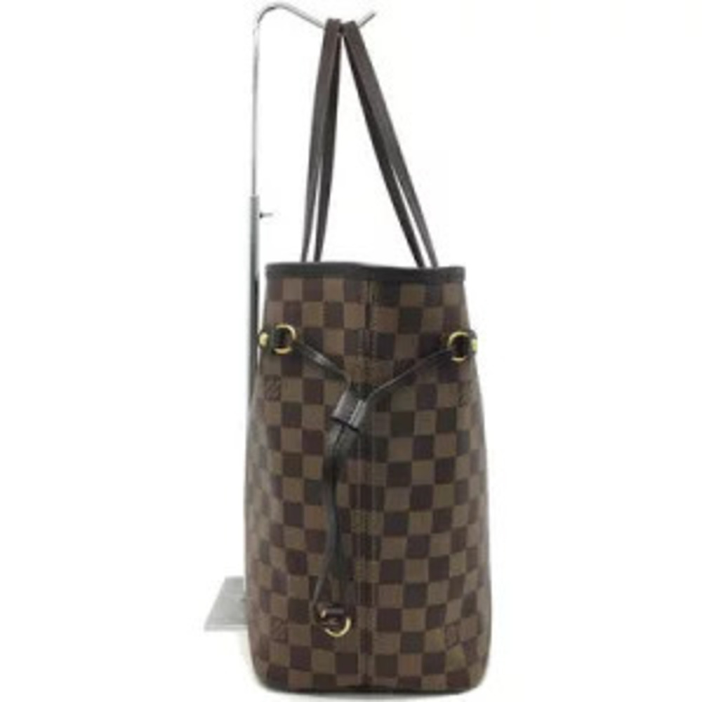 LOUIS VUITTON Neverfull Tote Bag Damier Ebene Brown Shoulder Clutch - Picture 4 of 9